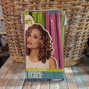 Conair Flexible Spiral Curl Rollers - Pink, Green, Blue